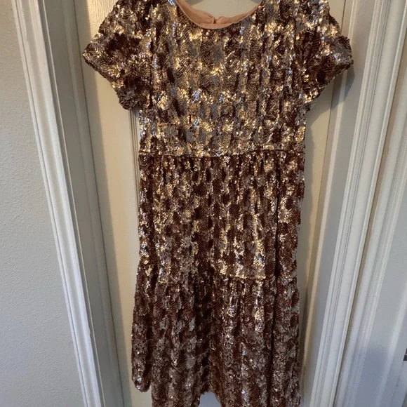 maeve bernadette sequined midi dress Maeve Bernadette Sequined Midi Dress